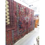 (3) Large multi coloured floral carpet with central medallion