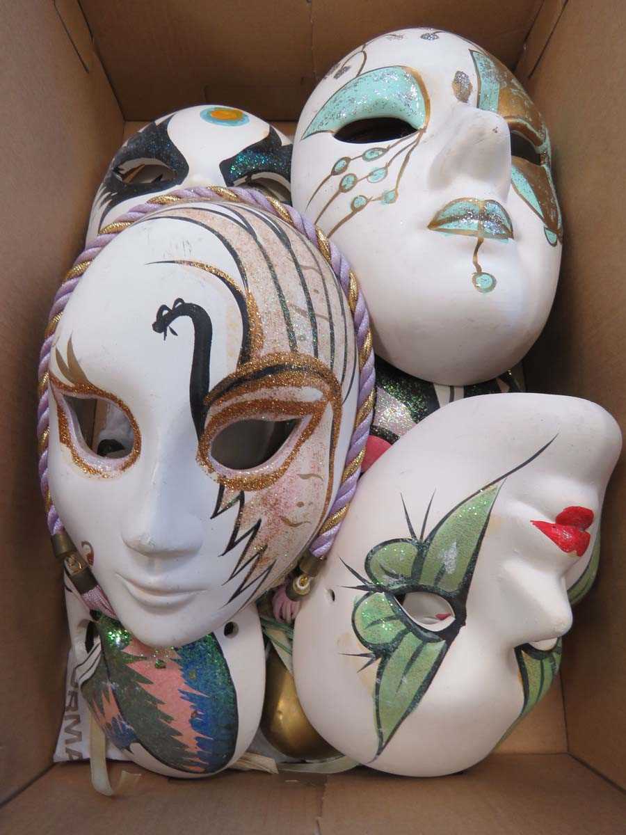 Box containing miniature masks