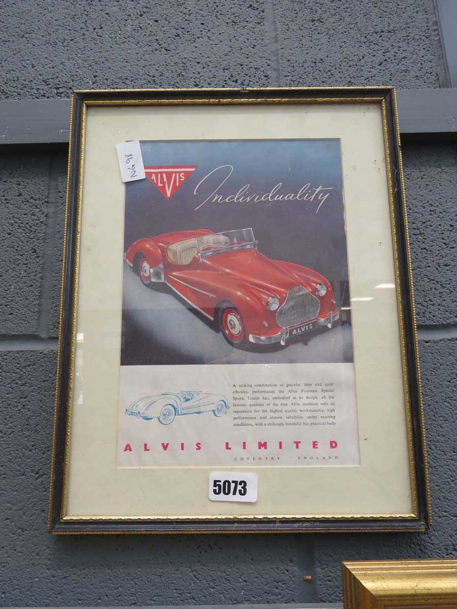 Alvis car advertising print