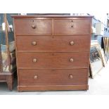 Victorian mahogany chest of 2 over 3 drawers