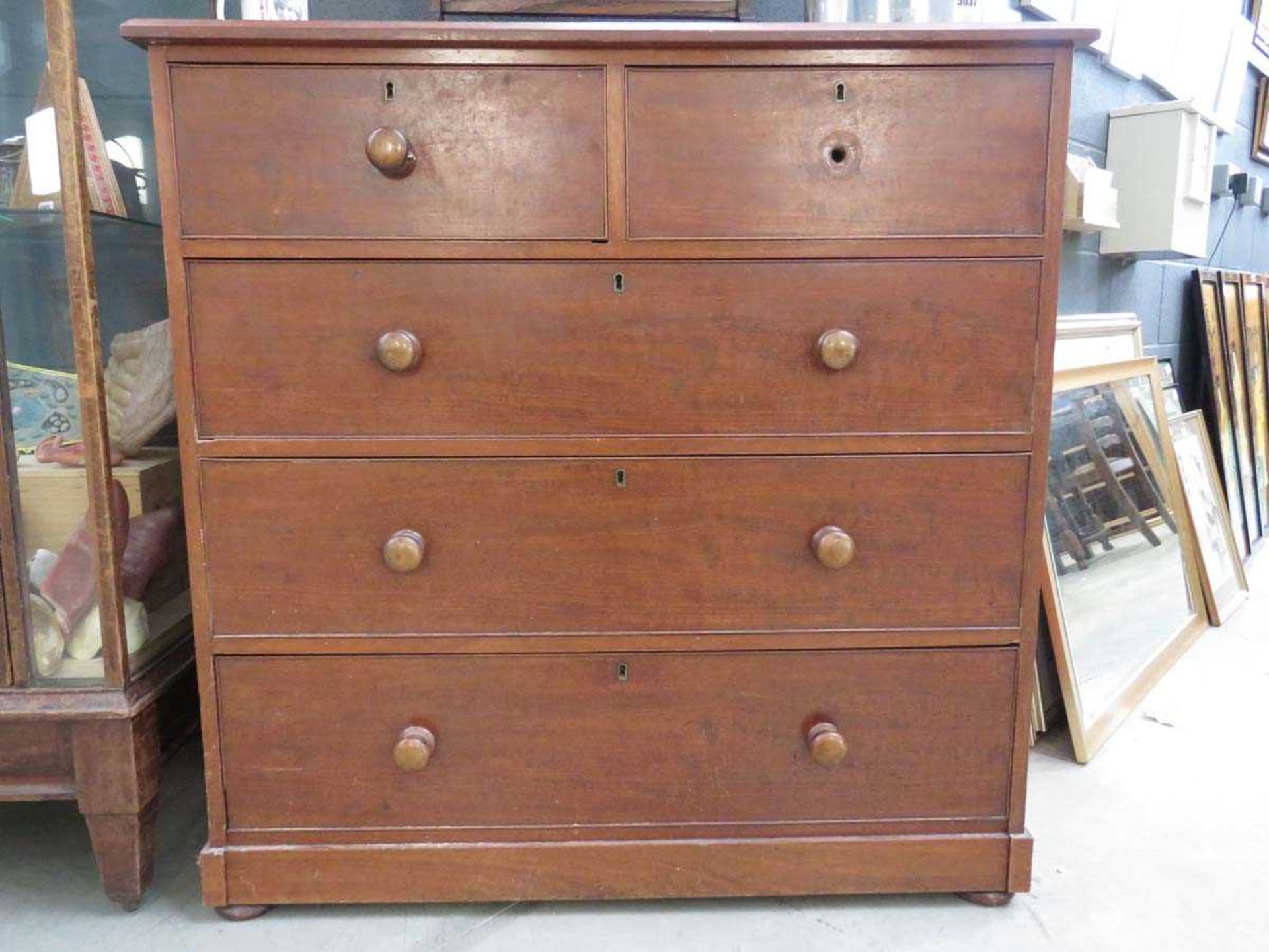 Victorian mahogany chest of 2 over 3 drawers