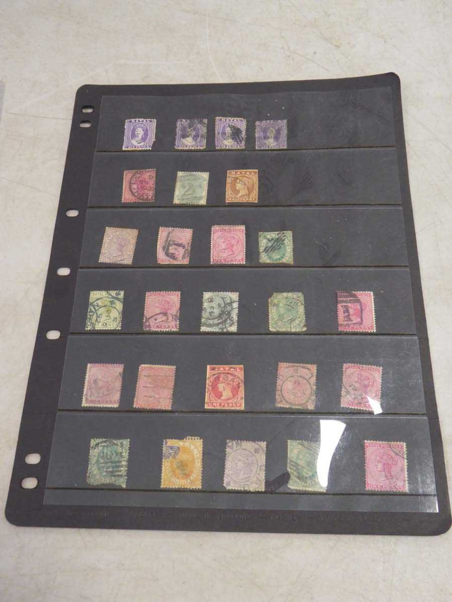 Sheet containing various world stamps