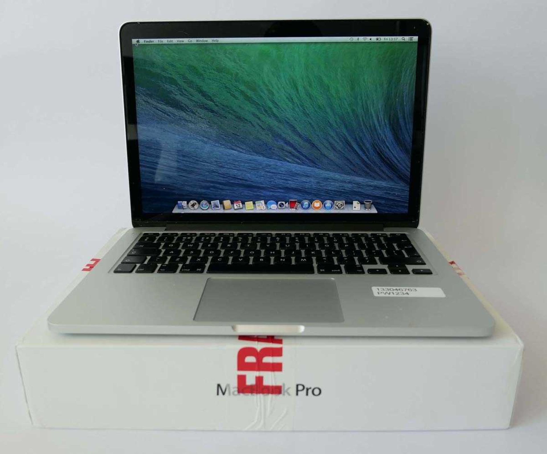 +VAT MacBook Pro 13" 2013 A1502 laptop with Intel i5 2.6GHz, 8GB RAM, 128GB SSD, box and PSU