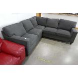 +VAT Grey L-shaped studded corner sofa