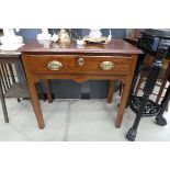 Mahogany single drawer side table