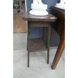 Dark oak two tier plant stand