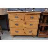 Pine chest of two over two drawers