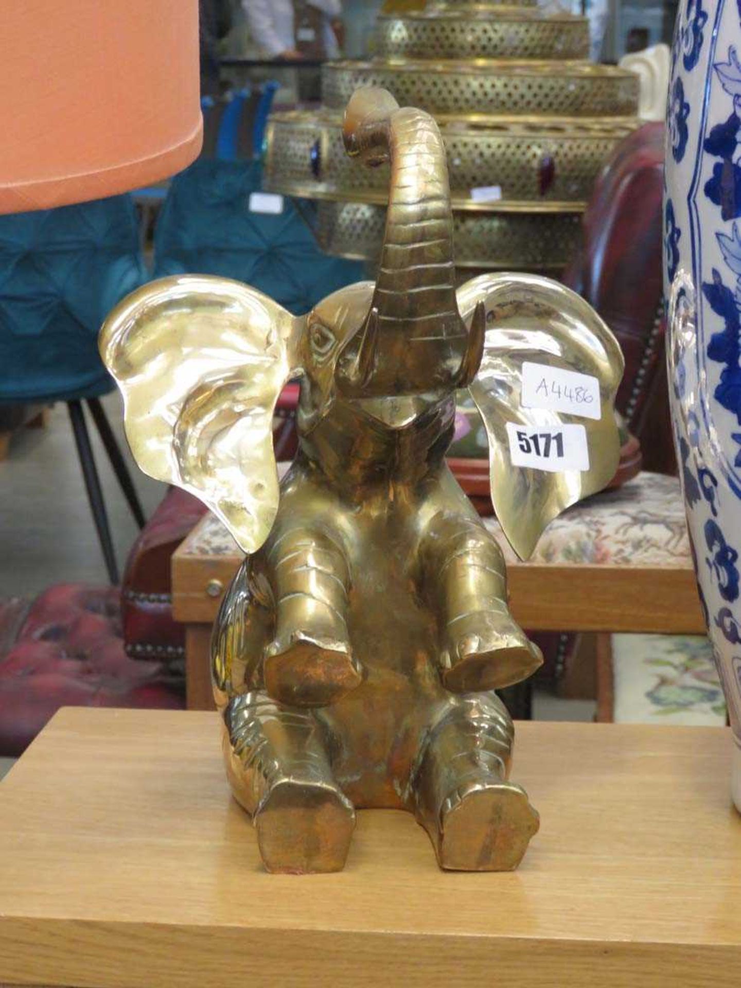 Brass elephant ornament