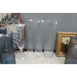 4 x various clear glass vases
