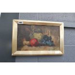 Small framed painting of fruit