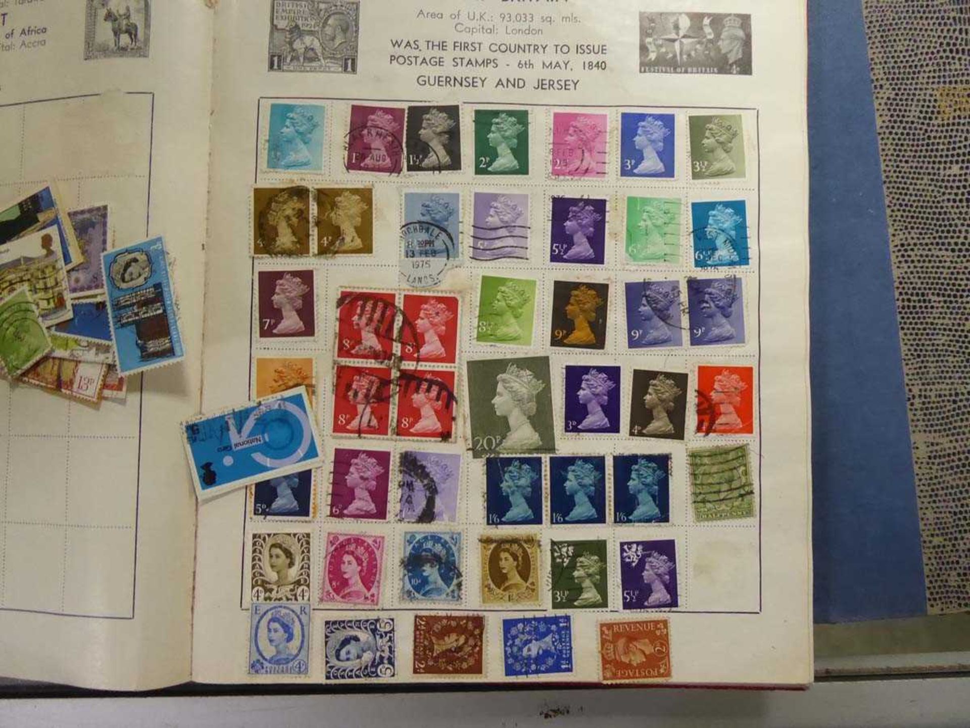 Box containing various stamp albums with various worldwide stamps including a German stockbook album - Image 2 of 2