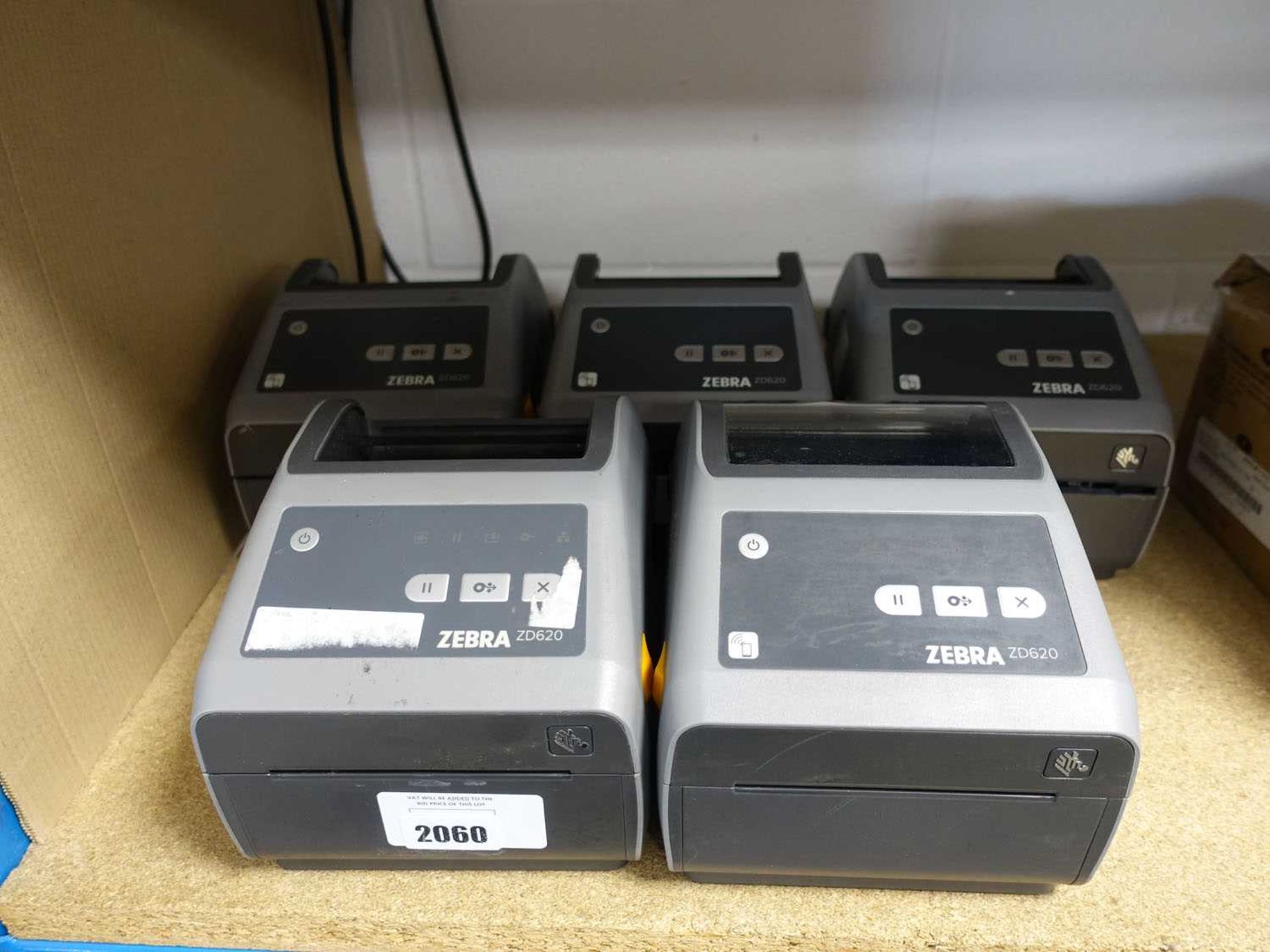 +VAT 5 zebra label printers to include model ZD620