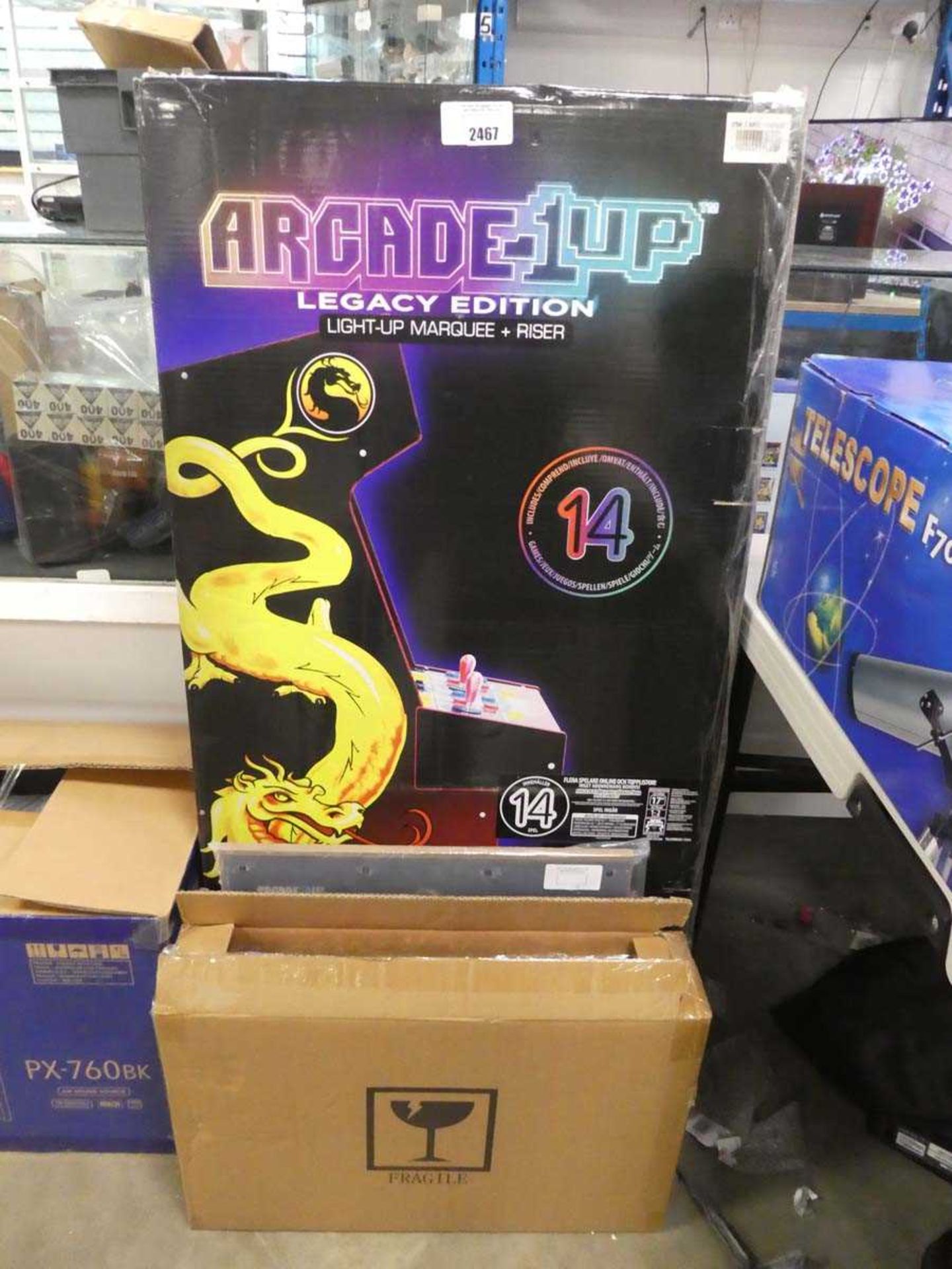+VAT Arcade1Up Legacy Edition marquee with riser