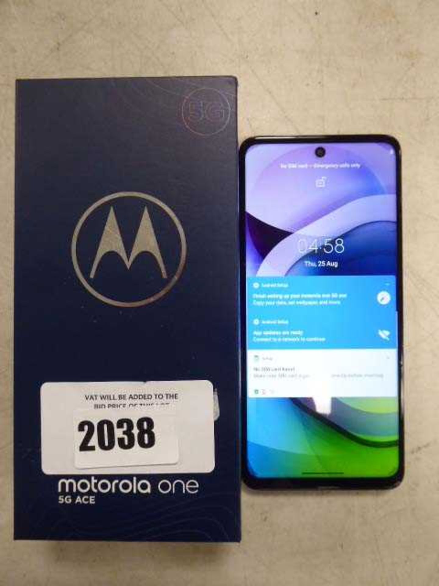 +VAT Motorola 5G Ace mobile phone, 128gb storage with box