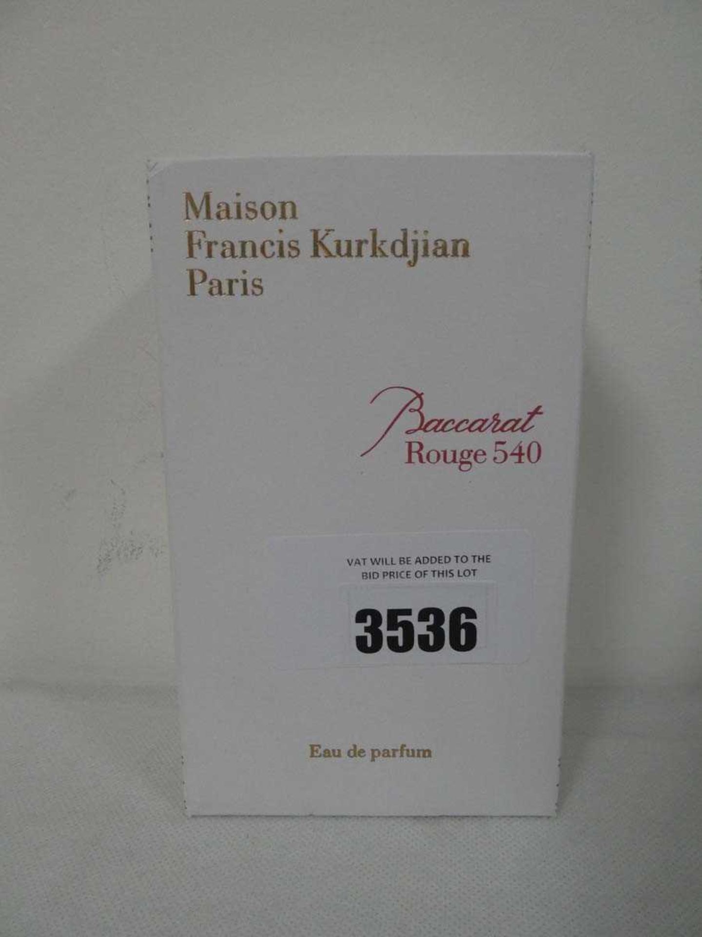 +VAT Maison Francis Kurkdjian Paris baccarat rouge 540 eau de parfum 70ml