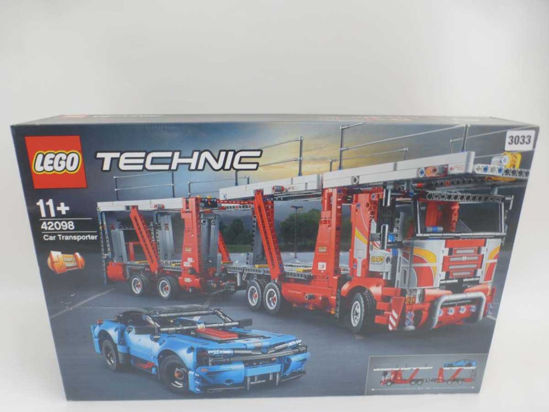 A Lego Technic 42098 Car Transporter set, boxedContents unchecked