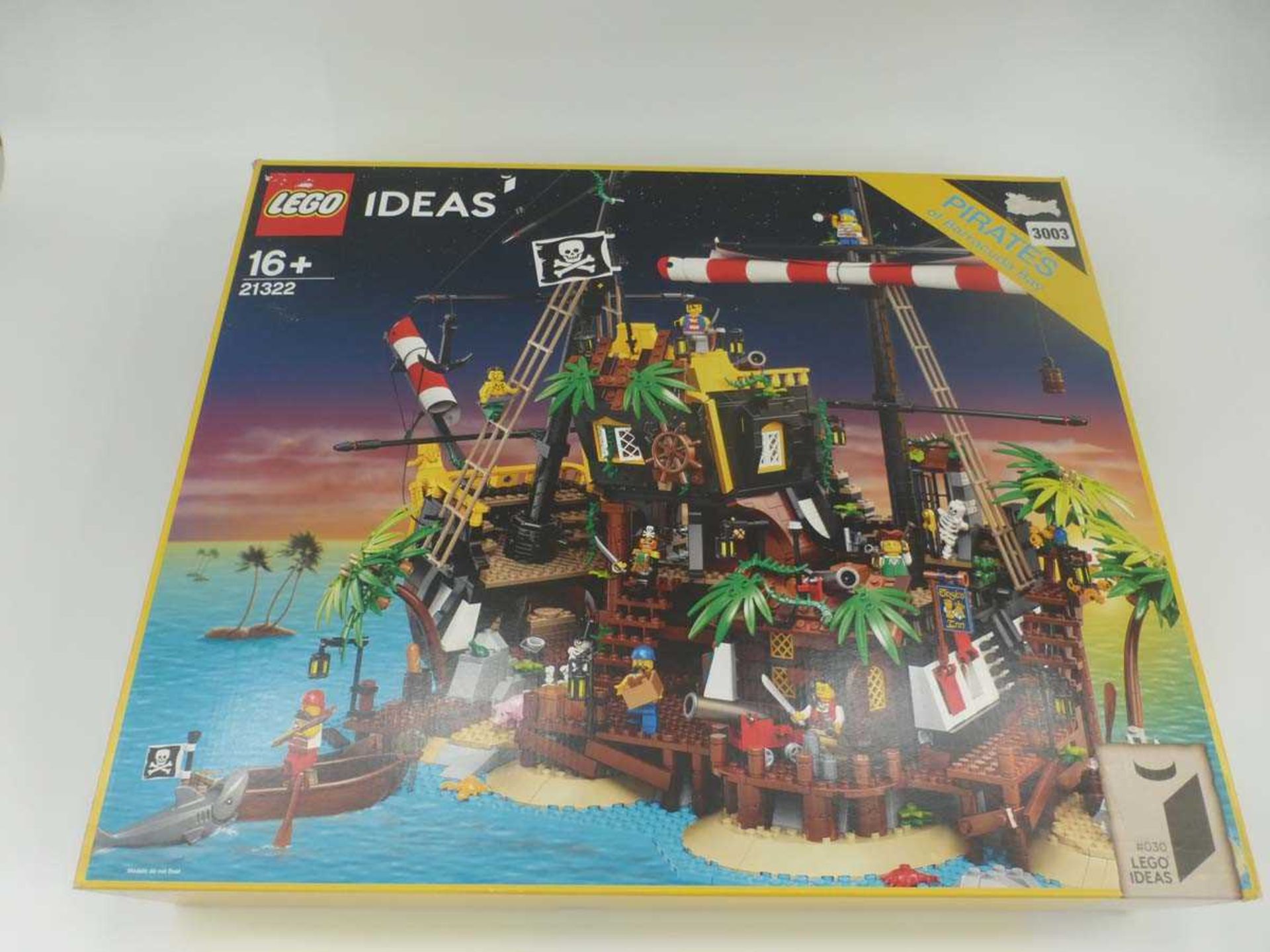 A Lego Ideas 21322 Pirates of Barracuda Bay set, boxedContents unchecked