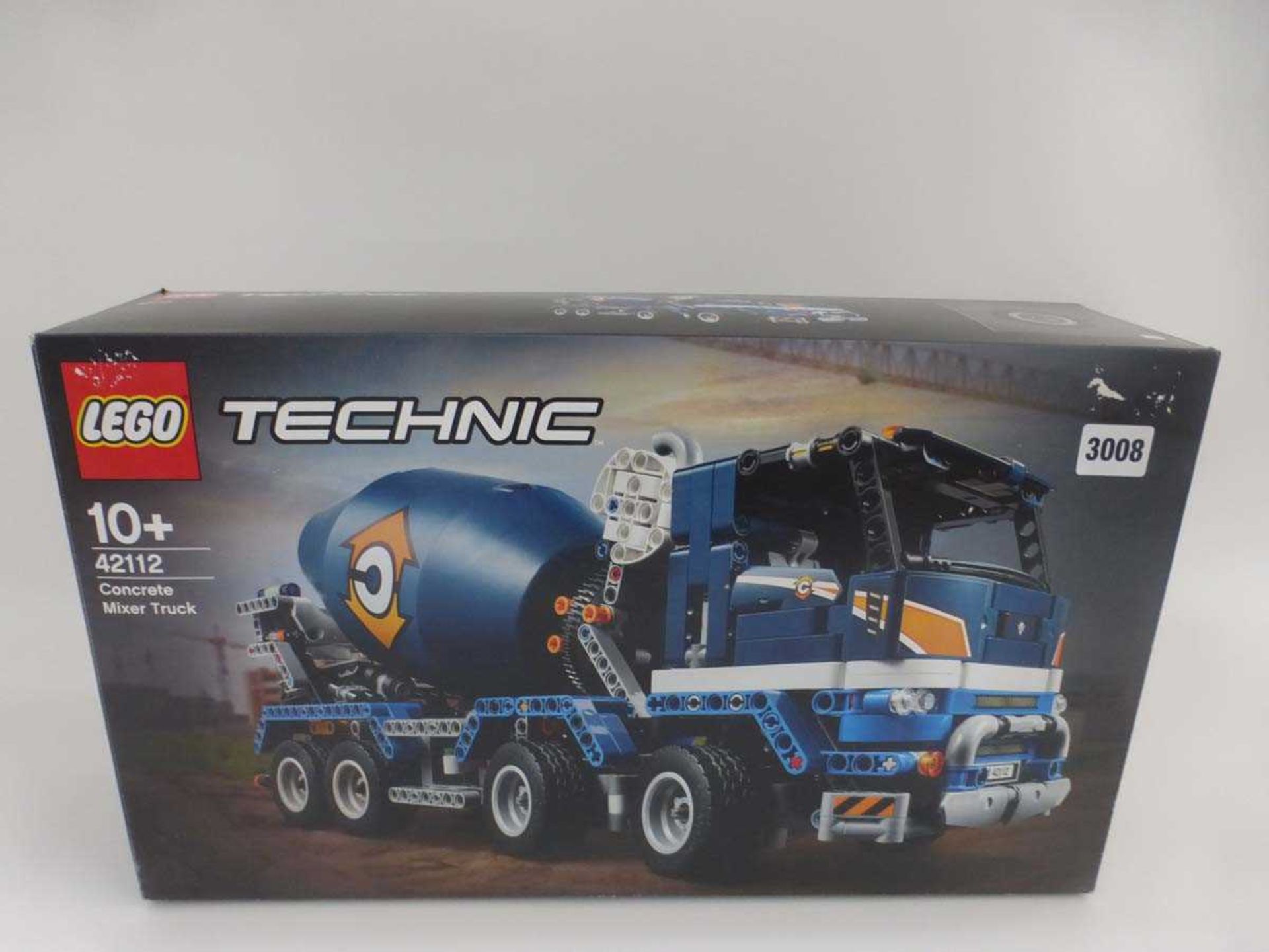 A Lego Technic 42112 Concrete Mixer Truck set, boxedContents unchecked
