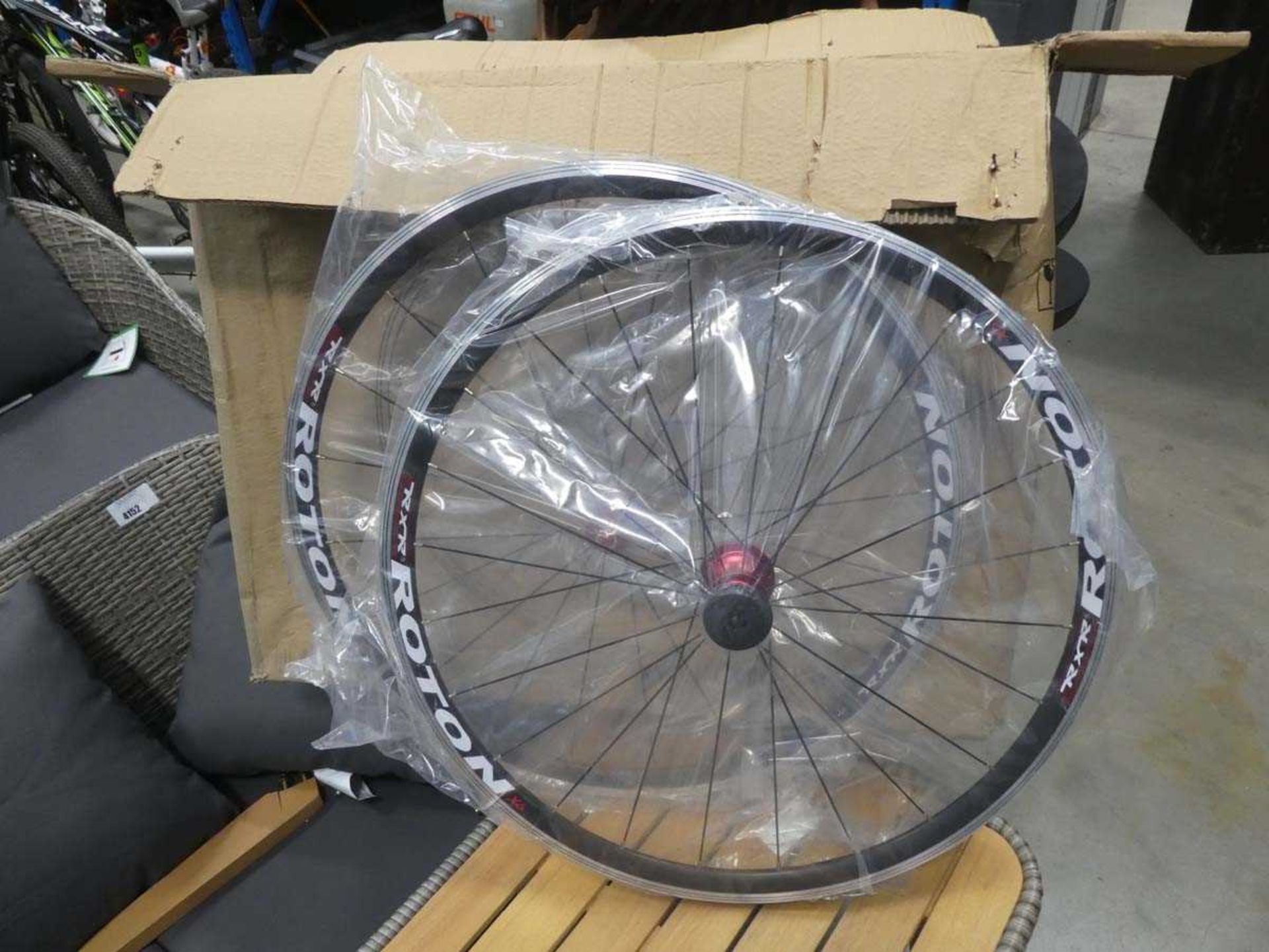 +VAT Boxed pair of RXR bicycle wheels