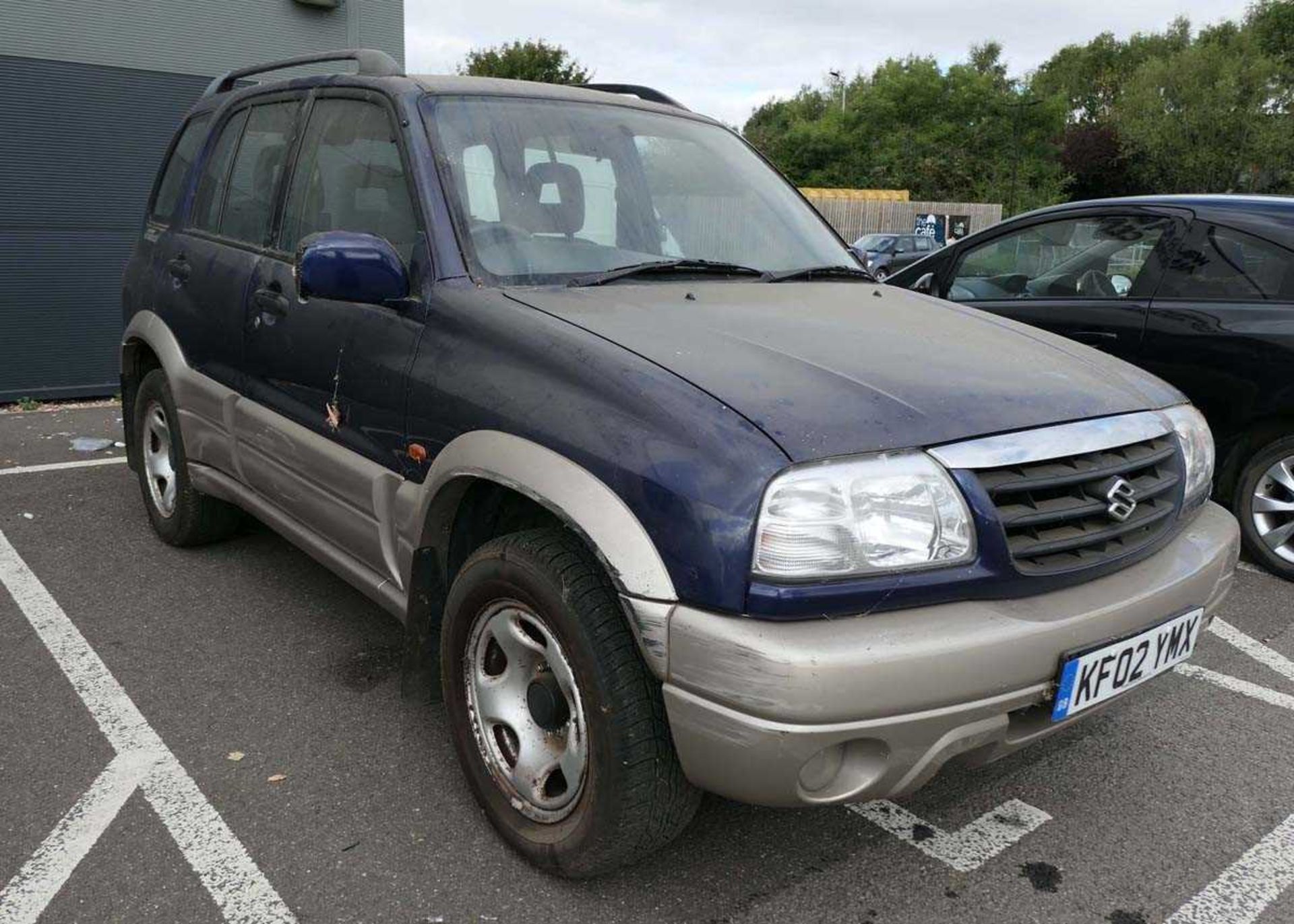 Suzuki Grand Vitara 16V Estate in blue, registration plate KF02 YMX, 1995cc, petrol, first