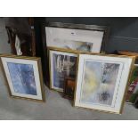 Quantity of prints to include still life with flowers, Venetian scene plus winter landscape with