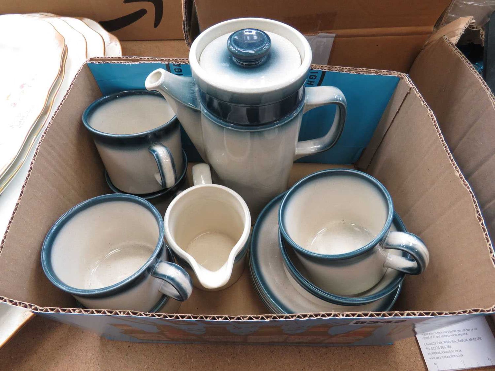 Box containing a Wedgewood coffee service