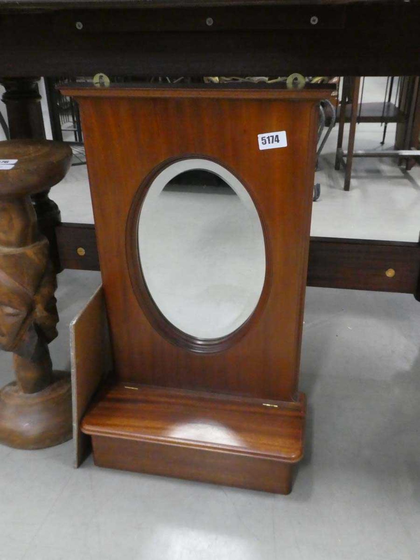 Dressing table mirror with glove box plus a chess board