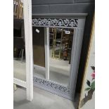 Mirror in grey painted frame