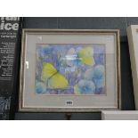 Framed and glazed picture of butterflies