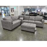 +VAT Thomasville modular corner suite in 2 sections plus a storage ottoman footstool