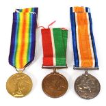 A First World War Naval group of medals including Victory and War medals awarded to L.9068 C.J.