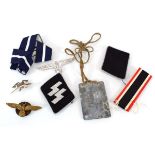 A German/Nazi group including a Stalag IV-B tag, a German Homeowners badge etc.see additional
