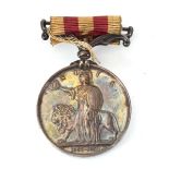 A Victorian 1857-1859 India Mutiny Medal, no clasp, awarded to E. Stalworthy, 1st Bn 6th Regt