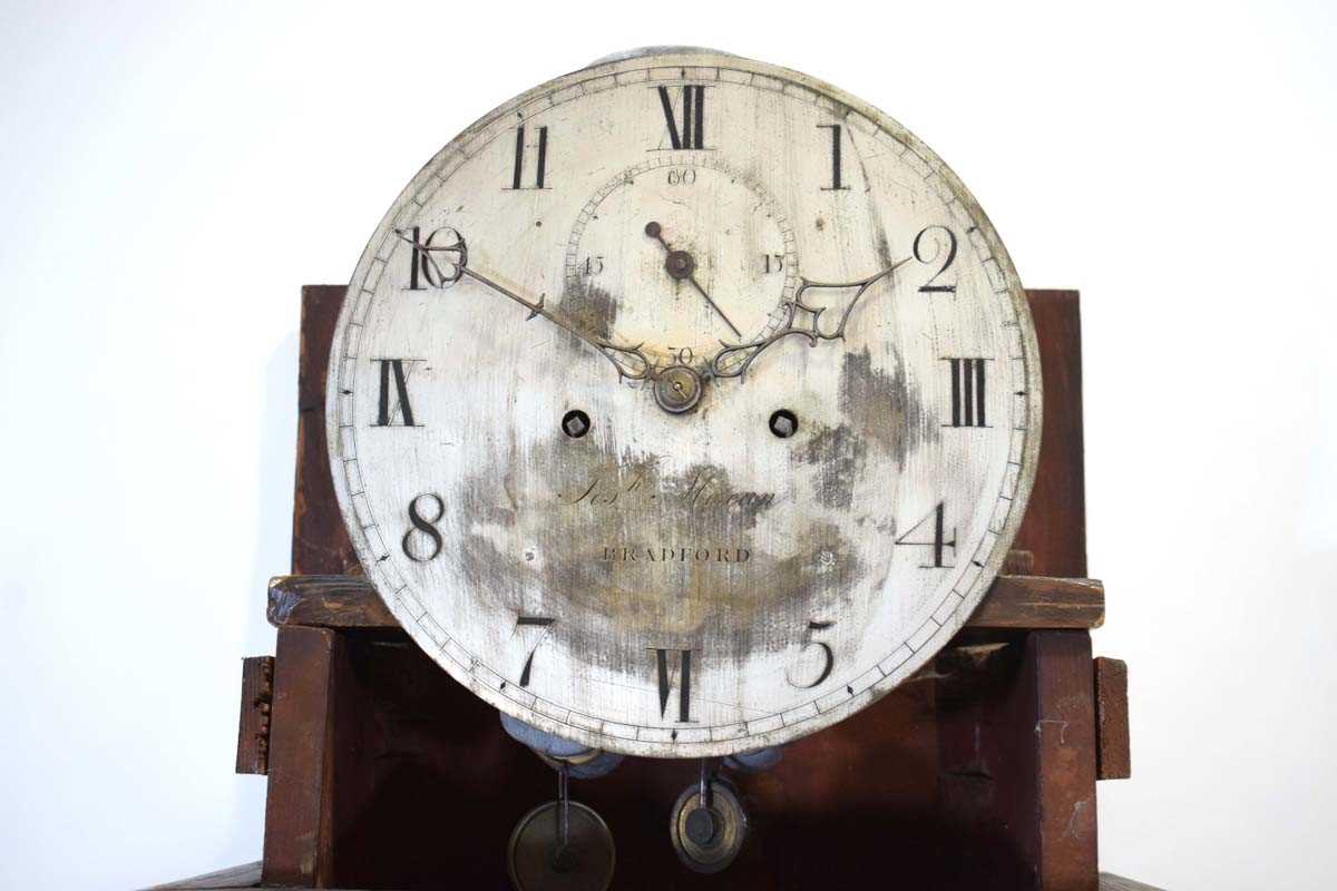 Joseph Moxon of Bradford (on Avon), an 18th century longcase clock, the silvered circular dial - Image 6 of 16