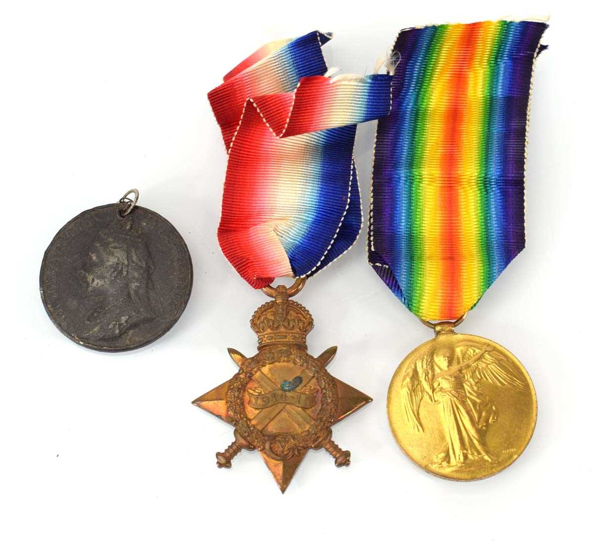 A First World War 1914-1915 Star and Victory Medal awarded respectively to 2793 L.Cpl W.S. Heath