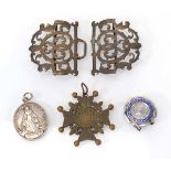 A silver nurse's belt-buckle, a Charing Cross Hospital medallion, Congregation of the Children of