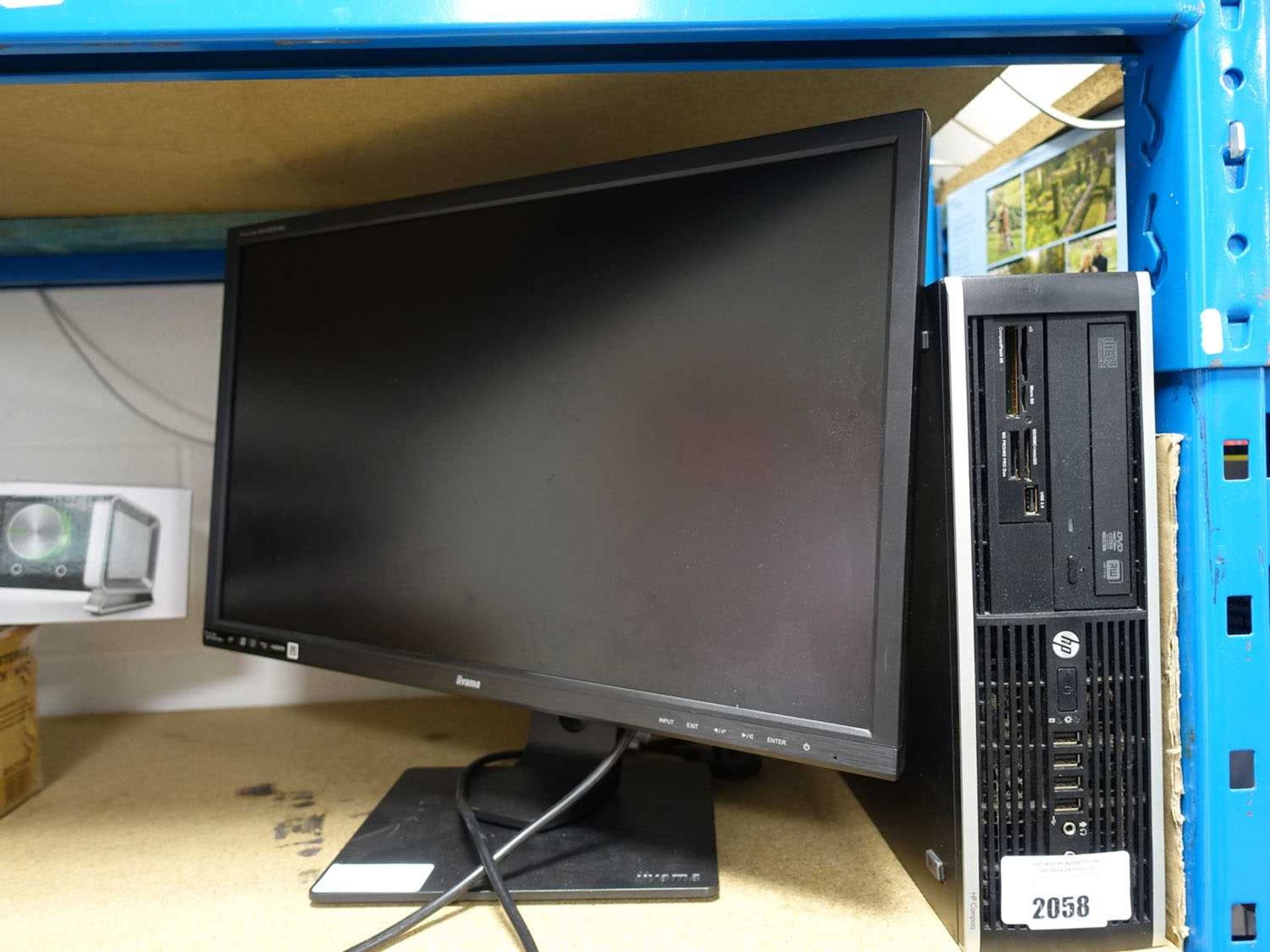 +VAT HP Compact desk top computer with Iiyama 24" monitor