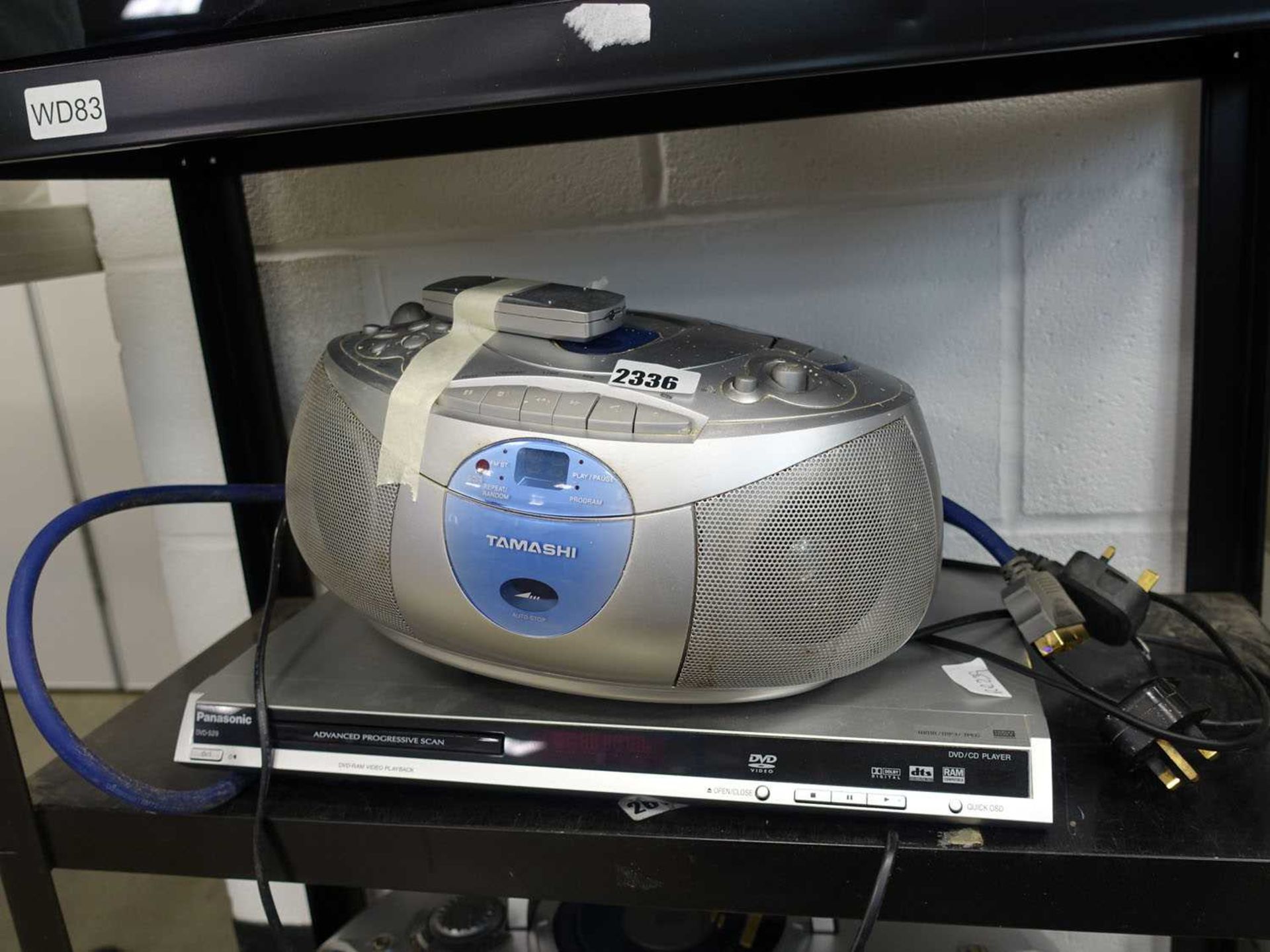Tashimi CD player together with a Panasonic DVD player