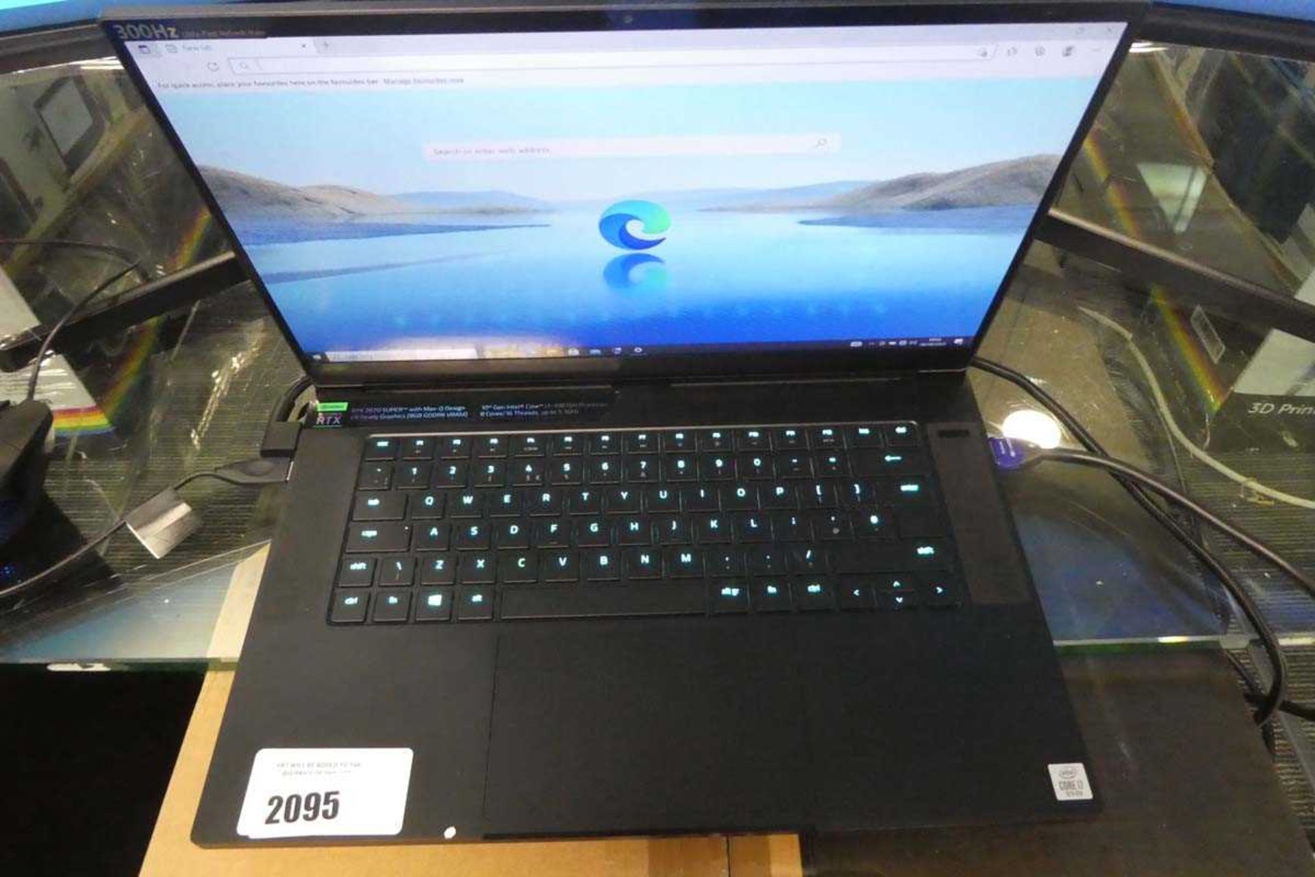 +VAT Razor Blade 15 laptop with Intel i7 10th gen cpu, 16gb ram, 256gb storage, RTX 2070 Super gpu
