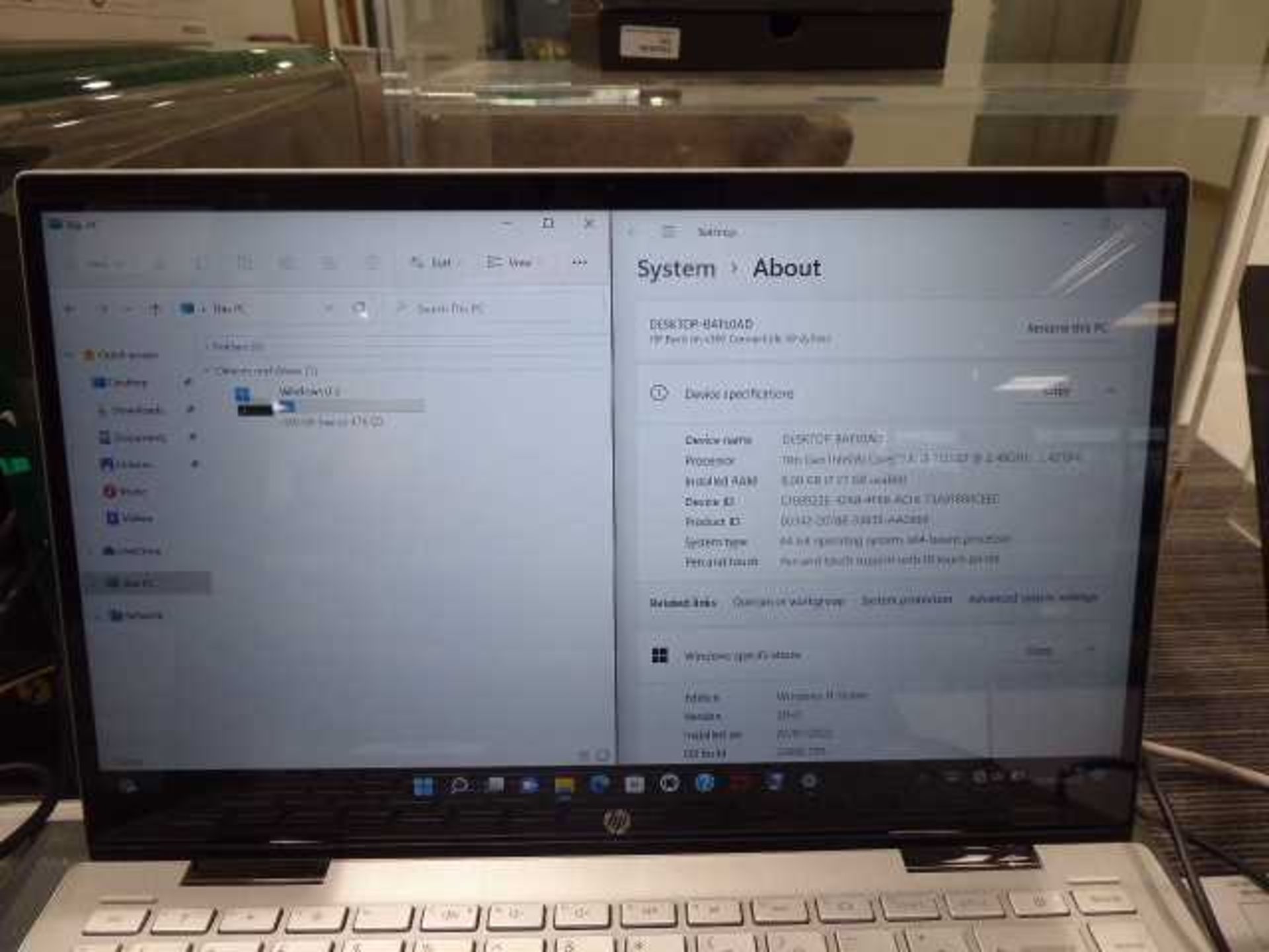 +VAT HP Pavilion laptop, core i5 11th gen cpu, 8gb ram, 512gb storage running a touchscreen - Image 2 of 2