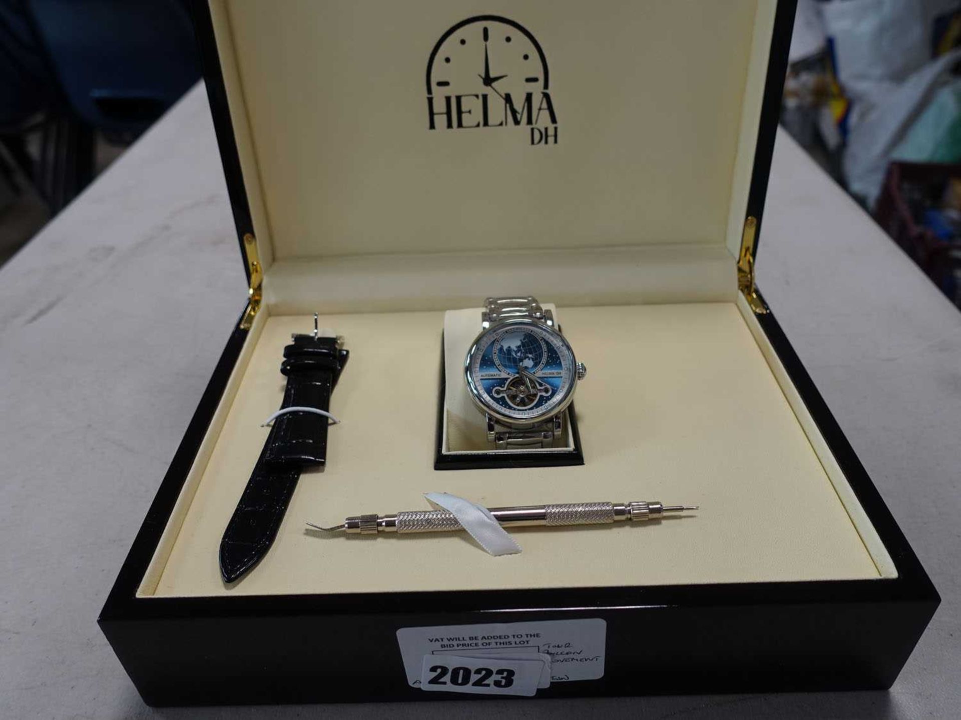 +VAT Helma DH Tour movement automatic gents wristwatch with case and spare strap