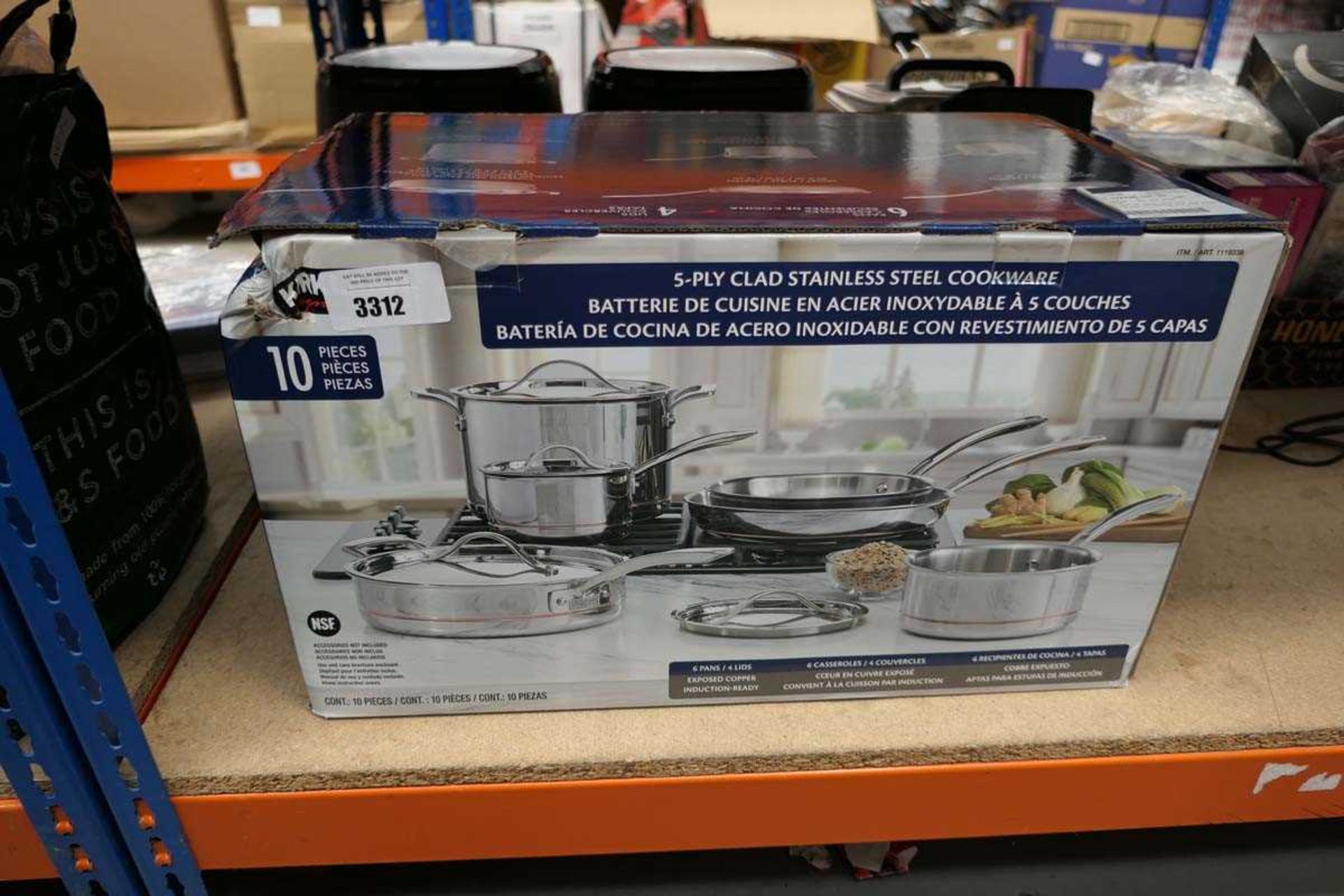 +VAT Kirkland stainless steel clad cookware set