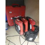 4 Hilti SDS drills and charger