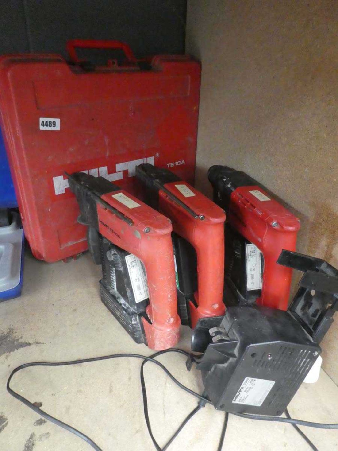 4 Hilti SDS drills and charger