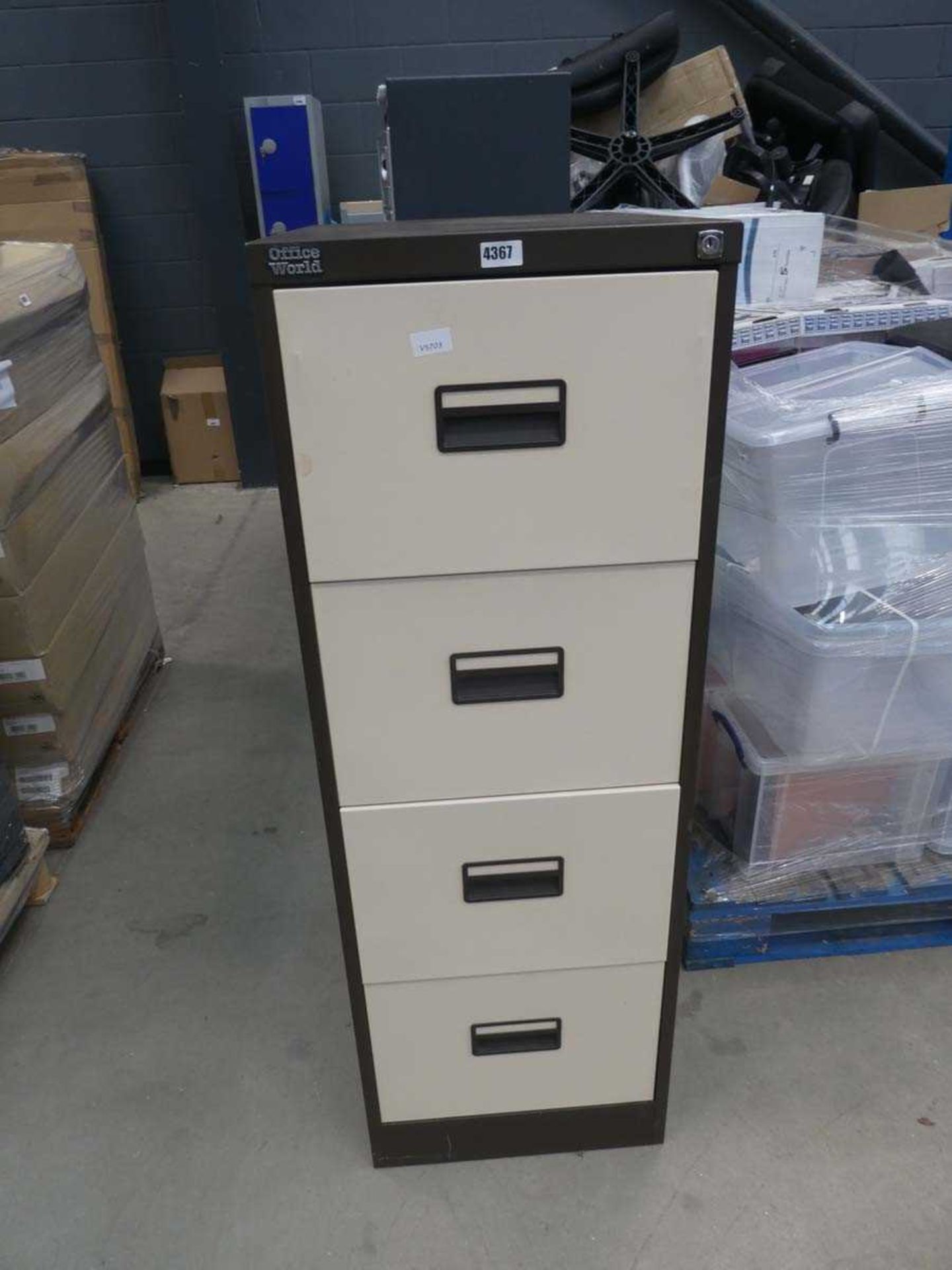 Coffee and cream 4 drawer filing cabinet