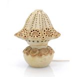 A Bernard Rooke pottery 'mushroom' lamp with, initialled, h. 28 cmCurrently working but not