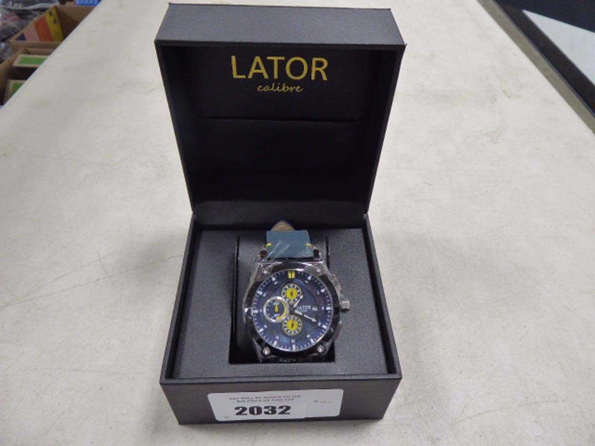 +VAT Lator Calibre chronograph gents wrist watch