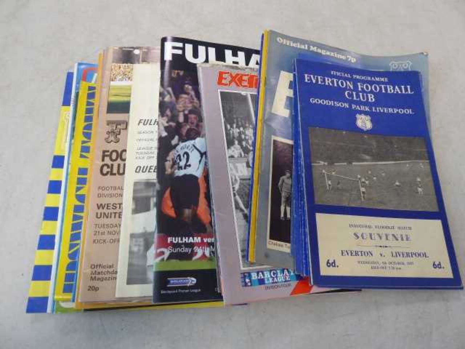 Selection of souvenir match day programmes including an inaugural floodlit match souvenir