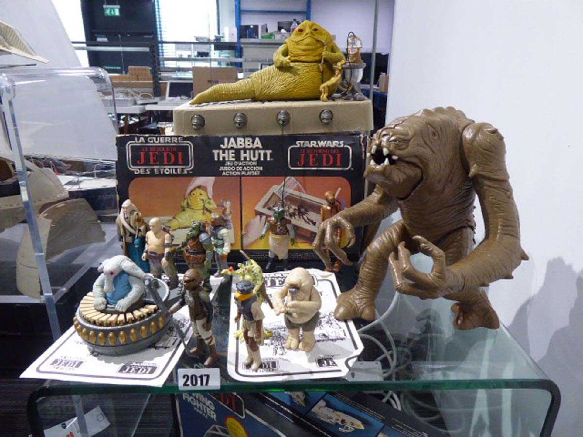 Jabba the Hutt Star Wars Return of the Jedi playset together with various figures to include the