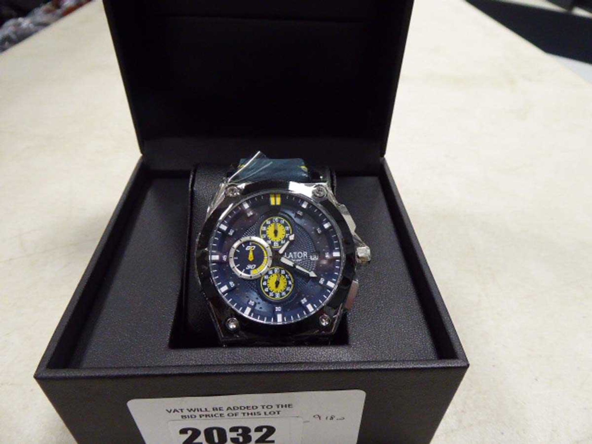 +VAT Lator Calibre chronograph gents wrist watch - Image 2 of 2